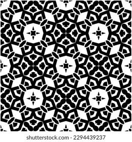 Patrón monocromo. Textura abstracta para impresión de tela, tarjeta, mantel de mesa, muebles, banner, cubierta, invitación, decoración, envoltura.patrón repitiendo sin fisuras.Color negro y blanco.