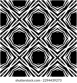 Monochrome pattern. Abstract texture for fabric print, card, table cloth, furniture, banner, cover, invitation, decoration, wrapping.seamless repeating pattern.Black and white color.