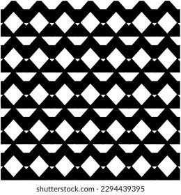 Monochrome pattern. Abstract texture for fabric print, card, table cloth, furniture, banner, cover, invitation, decoration, wrapping.seamless repeating pattern.Black and white color.