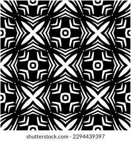 Patrón monocromo. Textura abstracta para impresión de tela, tarjeta, mantel de mesa, muebles, banner, cubierta, invitación, decoración, envoltura.patrón repitiendo sin fisuras.Color negro y blanco.