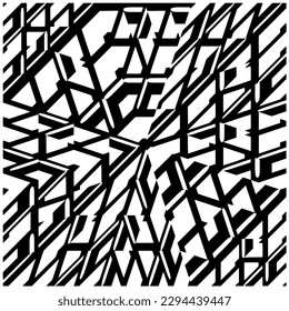 Monochrome pattern. Abstract texture for fabric print, card, table cloth, furniture, banner, cover, invitation, decoration, wrapping.seamless repeating pattern.Black and white color.