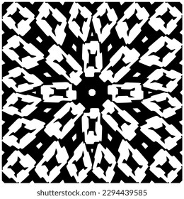 Monochrome pattern. Abstract texture for fabric print, card, table cloth, furniture, banner, cover, invitation, decoration, wrapping.seamless repeating pattern.Black and white color.