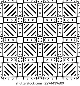 Monochrome pattern. Abstract texture for fabric print, card, table cloth, furniture, banner, cover, invitation, decoration, wrapping.seamless repeating pattern.Black and white color.