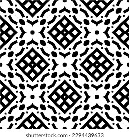 Monochrome pattern. Abstract texture for fabric print, card, table cloth, furniture, banner, cover, invitation, decoration, wrapping.seamless repeating pattern.Black and white color.