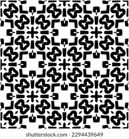 Monochrome pattern. Abstract texture for fabric print, card, table cloth, furniture, banner, cover, invitation, decoration, wrapping.seamless repeating pattern.Black and white color.