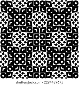 Patrón monocromo. Textura abstracta para impresión de tela, tarjeta, mantel de mesa, muebles, banner, cubierta, invitación, decoración, envoltura.patrón repitiendo sin fisuras.Color negro y blanco.