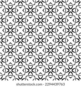 Patrón monocromo. Textura abstracta para impresión de tela, tarjeta, mantel de mesa, muebles, banner, cubierta, invitación, decoración, envoltura.patrón repitiendo sin fisuras.Color negro y blanco.