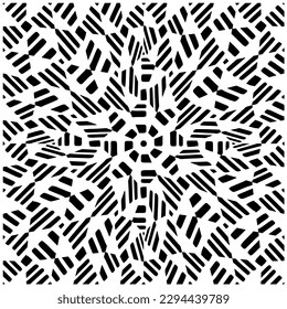 Monochrome pattern. Abstract texture for fabric print, card, table cloth, furniture, banner, cover, invitation, decoration, wrapping.seamless repeating pattern.Black and white color.