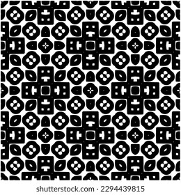 Monochrome pattern. Abstract texture for fabric print, card, table cloth, furniture, banner, cover, invitation, decoration, wrapping.seamless repeating pattern.Black and white color.