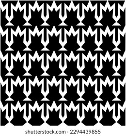 Monochrome pattern. Abstract texture for fabric print, card, table cloth, furniture, banner, cover, invitation, decoration, wrapping.seamless repeating pattern.Black and white color.