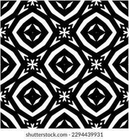 Monochrome Muster. Abstrakte Textur für Stoffdruck, Karte, Tischdecken, Möbel, Banner, Deckel, Einladung, Dekoration, Umhüllung.Nahtlose Wiederholmuster.Schwarz-Weiß-Farbe.