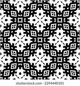 Monochrome Muster. Abstrakte Textur für Stoffdruck, Karte, Tischdecken, Möbel, Banner, Deckel, Einladung, Dekoration, Umhüllung.Nahtlose Wiederholmuster.Schwarz-Weiß-Farbe.