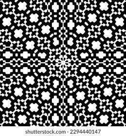 Patrón monocromo. Textura abstracta para impresión de tela, tarjeta, mantel de mesa, muebles, banner, cubierta, invitación, decoración, envoltura.patrón repitiendo sin fisuras.Color negro y blanco.