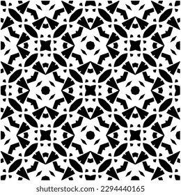 Patrón monocromo. Textura abstracta para impresión de tela, tarjeta, mantel de mesa, muebles, banner, cubierta, invitación, decoración, envoltura.patrón repitiendo sin fisuras.Color negro y blanco.