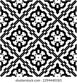 Monochrome pattern. Abstract texture for fabric print, card, table cloth, furniture, banner, cover, invitation, decoration, wrapping.seamless repeating pattern.Black and white color.