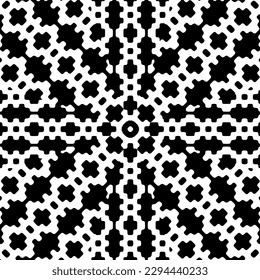 Patrón monocromo. Textura abstracta para impresión de tela, tarjeta, mantel de mesa, muebles, banner, cubierta, invitación, decoración, envoltura.patrón repitiendo sin fisuras.Color negro y blanco.