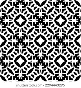 Monochrome pattern. Abstract texture for fabric print, card, table cloth, furniture, banner, cover, invitation, decoration, wrapping.seamless repeating pattern.Black and white color.