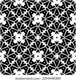 Patrón monocromo. Textura abstracta para impresión de tela, tarjeta, mantel de mesa, muebles, banner, cubierta, invitación, decoración, envoltura.patrón repitiendo sin fisuras.Color negro y blanco.