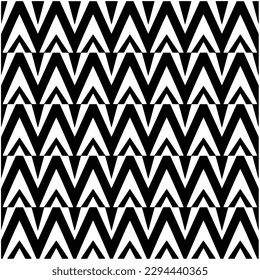 Monochrome pattern. Abstract texture for fabric print, card, table cloth, furniture, banner, cover, invitation, decoration, wrapping.seamless repeating pattern.Black and white color.