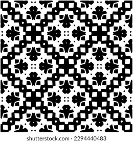 Patrón monocromo. Textura abstracta para impresión de tela, tarjeta, mantel de mesa, muebles, banner, cubierta, invitación, decoración, envoltura.patrón repitiendo sin fisuras.Color negro y blanco.