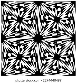 Monochrome pattern. Abstract texture for fabric print, card, table cloth, furniture, banner, cover, invitation, decoration, wrapping.seamless repeating pattern.Black and white color.