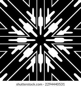 Monochrome pattern. Abstract texture for fabric print, card, table cloth, furniture, banner, cover, invitation, decoration, wrapping.seamless repeating pattern.Black and white color.