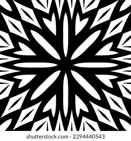 Patrón monocromo. Textura abstracta para impresión de tela, tarjeta, mantel de mesa, muebles, banner, cubierta, invitación, decoración, envoltura.patrón repitiendo sin fisuras.Color negro y blanco.