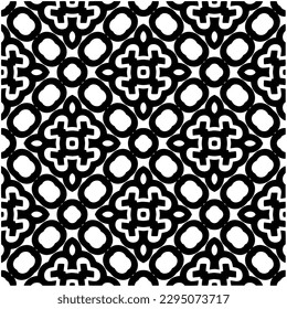 Monochrome pattern. Abstract texture for fabric print, card, table cloth, furniture, banner, cover, invitation, decoration, wrapping.seamless repeating pattern.Black and white color.