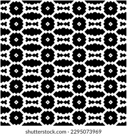 Monochrome pattern. Abstract texture for fabric print, card, table cloth, furniture, banner, cover, invitation, decoration, wrapping.seamless repeating pattern.Black and white color.