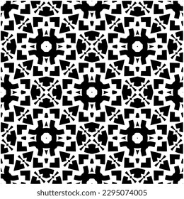 Monochrome pattern. Abstract texture for fabric print, card, table cloth, furniture, banner, cover, invitation, decoration, wrapping.seamless repeating pattern.Black and white color.