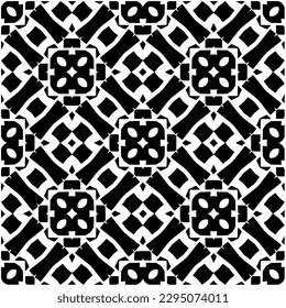 Monochrome pattern. Abstract texture for fabric print, card, table cloth, furniture, banner, cover, invitation, decoration, wrapping.seamless repeating pattern.Black and white color.