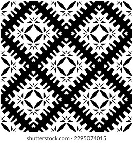 Monochrome pattern. Abstract texture for fabric print, card, table cloth, furniture, banner, cover, invitation, decoration, wrapping.seamless repeating pattern.Black and white color.