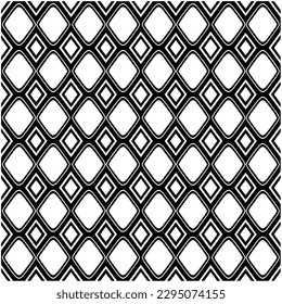Monochrome pattern. Abstract texture for fabric print, card, table cloth, furniture, banner, cover, invitation, decoration, wrapping.seamless repeating pattern.Black and white color.