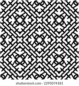 Patrón monocromo. Textura abstracta para impresión de tela, tarjeta, mantel de mesa, muebles, banner, cubierta, invitación, decoración, envoltura.patrón repitiendo sin fisuras.Color negro y blanco.