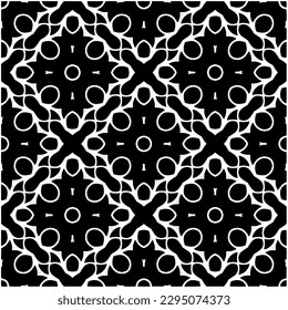 Patrón monocromo. Textura abstracta para impresión de tela, tarjeta, mantel de mesa, muebles, banner, cubierta, invitación, decoración, envoltura.patrón repitiendo sin fisuras.Color negro y blanco.