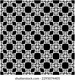 Monochrome Muster. Abstrakte Textur für Stoffdruck, Karte, Tischdecken, Möbel, Banner, Deckel, Einladung, Dekoration, Umhüllung.Nahtlose Wiederholmuster.Schwarz-Weiß-Farbe.