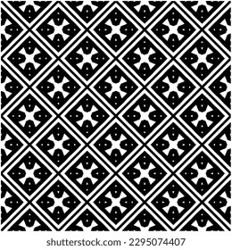 Monochrome pattern. Abstract texture for fabric print, card, table cloth, furniture, banner, cover, invitation, decoration, wrapping.seamless repeating pattern.Black and white color.