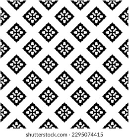 Monochrome pattern. Abstract texture for fabric print, card, table cloth, furniture, banner, cover, invitation, decoration, wrapping.seamless repeating pattern.Black and white color.