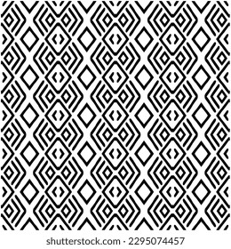 Monochrome pattern. Abstract texture for fabric print, card, table cloth, furniture, banner, cover, invitation, decoration, wrapping.seamless repeating pattern.Black and white color.