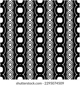 Monochrome pattern. Abstract texture for fabric print, card, table cloth, furniture, banner, cover, invitation, decoration, wrapping.seamless repeating pattern.Black and white color.
