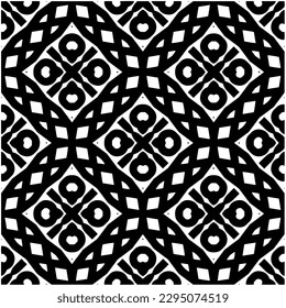 Patrón monocromo. Textura abstracta para impresión de tela, tarjeta, mantel de mesa, muebles, banner, cubierta, invitación, decoración, envoltura.patrón repitiendo sin fisuras.Color negro y blanco.