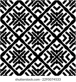 Monochrome pattern. Abstract texture for fabric print, card, table cloth, furniture, banner, cover, invitation, decoration, wrapping.seamless repeating pattern.Black and white color.