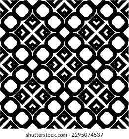 Monochrome pattern. Abstract texture for fabric print, card, table cloth, furniture, banner, cover, invitation, decoration, wrapping.seamless repeating pattern.Black and white color.