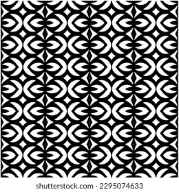 Monochrome pattern. Abstract texture for fabric print, card, table cloth, furniture, banner, cover, invitation, decoration, wrapping.seamless repeating pattern.Black and white color.