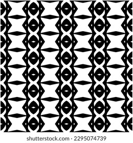 Monochrome pattern. Abstract texture for fabric print, card, table cloth, furniture, banner, cover, invitation, decoration, wrapping.seamless repeating pattern.Black and white color.