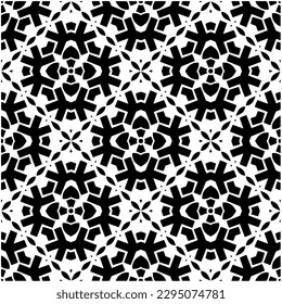 Patrón monocromo. Textura abstracta para impresión de tela, tarjeta, mantel de mesa, muebles, banner, cubierta, invitación, decoración, envoltura.patrón repitiendo sin fisuras.Color negro y blanco.