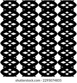 Monochrome pattern. Abstract texture for fabric print, card, table cloth, furniture, banner, cover, invitation, decoration, wrapping.seamless repeating pattern.Black and white color.
