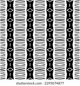 Monochrome pattern. Abstract texture for fabric print, card, table cloth, furniture, banner, cover, invitation, decoration, wrapping.seamless repeating pattern.Black and white color.