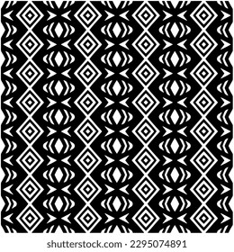 Monochrome pattern. Abstract texture for fabric print, card, table cloth, furniture, banner, cover, invitation, decoration, wrapping.seamless repeating pattern.Black and white color.