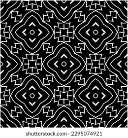 Monochrome Muster. Abstrakte Textur für Stoffdruck, Karte, Tischdecken, Möbel, Banner, Deckel, Einladung, Dekoration, Umhüllung.Nahtlose Wiederholmuster.Schwarz-Weiß-Farbe.